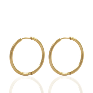 Pendientes Acero Inox criolla18mm Dorado