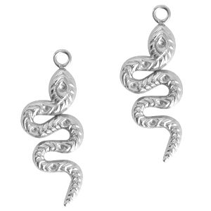 Colgantes acero inox serpiente Plateado