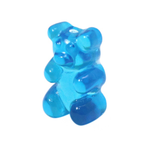 Colgantes de resina oso de goma Azul