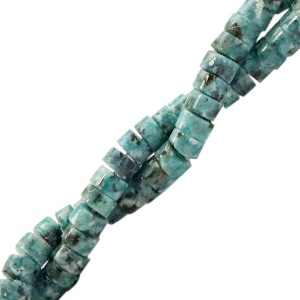Piedras naturales Jaspe D&aacute;lmata abalorios disco 4mm Verde turqueza