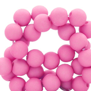 Abalorios acr&iacute;licos 6 mm Rosa hot