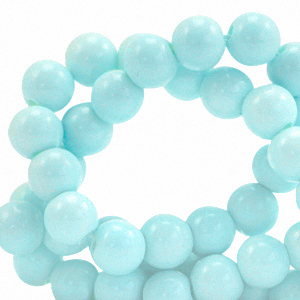 Abalorios de cristal 6 mm opaco Azul aquamarina