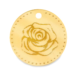 Colgantes Plexx 20mm Flor de nacimiento Junio-Rosa Dorado
