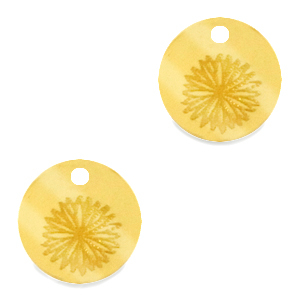 Colgantes Plexx 12mm Flor de nacimiento Septiembre-Aster Dorado