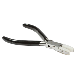 Beadsmith alicate de punta plana Negro-plateado