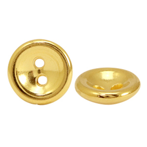Abalorios met&aacute;licos DQ bot&oacute;n 10mm Dorado (sin n&iacute;quel)