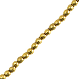 Abalorios Hematita redondos 2mm Dorado