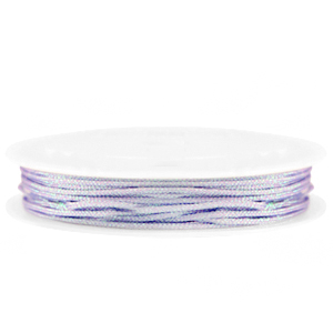 Hilo macram&eacute; trenzado 1mm P&uacute;rpura lila met&aacute;lico
