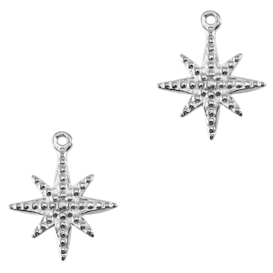 Colgantes Acero Inox estrella Plateado