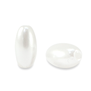 Imitaci&oacute;n de perlas de agua dulce grano de arroz Blanco