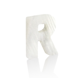 Colgantes conchas especial letra R Blanco (color natural)