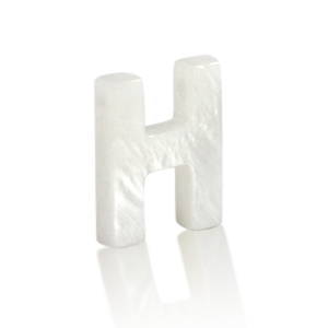 Colgantes conchas especial letra H Blanco (color natural)