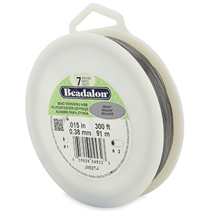 Hilo para enfilar Beadalon7 hilos 0.38mm Acero inox brillante