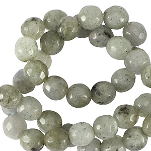 Piedras naturales Labradorita 6mm faceteados Gris Cliffside