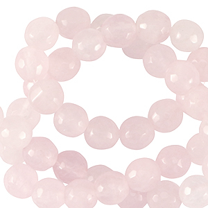 Piedras naturales Cuarzo Lechoso 4mm faceteados Rosa dulce