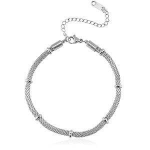 Pulseras Acero Inox Plateado