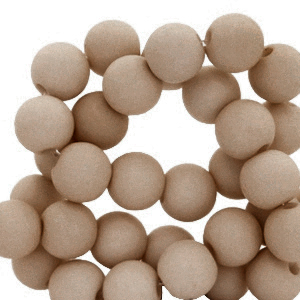 Abalorios acr&iacute;licos 6 mm Marr&oacute;n capuchino