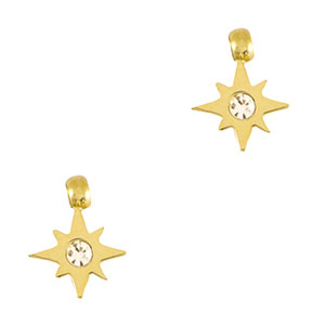 Colgantes Acero Inox estrella Dorado