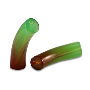 Abalorios acr&iacute;licos tubo Verde