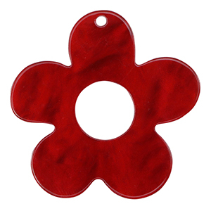 Colgantes de resina flor Rojo salsa