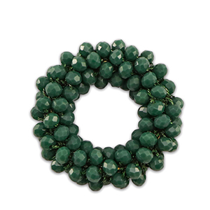Colgantes faceteados 32mm Verde oscuro