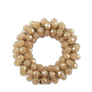Colgantes faceteados 32mm Beige