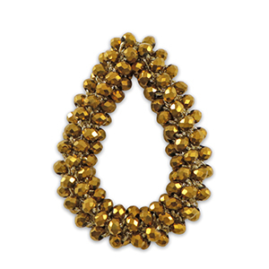 Colgantes faceteados gota Dorado