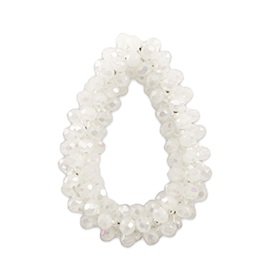 Colgantes faceteados gota Blanco