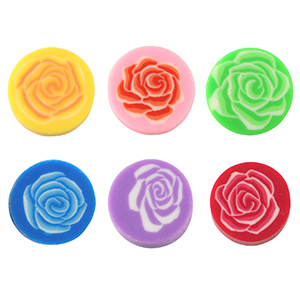 Abalorios de pol&iacute;meros rosa 10mm Multicolor