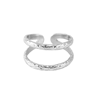 Anillos Acero Inox Plateado