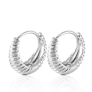 Metal TQ lat&oacute;n pendientes criolla Plateado