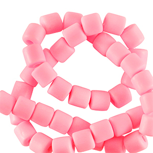 Abalorios de pol&iacute;meros 6mm Rosa