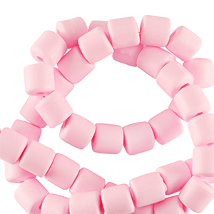 Abalorios de pol&iacute;meros 6mm Rosa claro