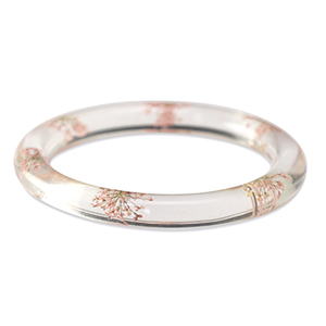 Pulseras Trendy con flores secas Rosa claro