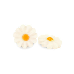 Abalorios conchas flor Blanco-amarillo naranja