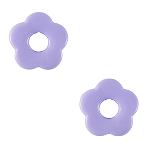 Colgantes acr&iacute;licos flor Lila puro