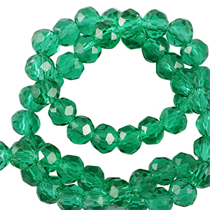 Abalorios faceteados disco 4x3mm Verde ed&eacute;n