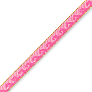 Cinta con texto olas Fucsia-rosa claro