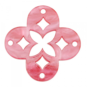 Colgantes de resina mosaico Rosa meloso