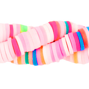 Abalorios Katsuki 4mm Mix arco&iacute;ris rosa