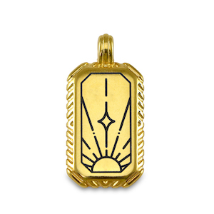 Colgantes met&aacute;licos DQ sol Dorado (sin n&iacute;quel)