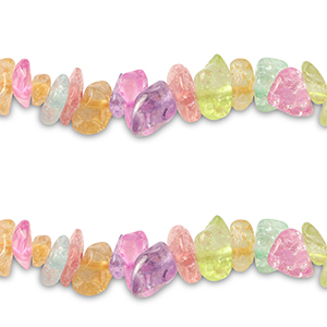Abalorios de cristal Chips Transparente-multicolor