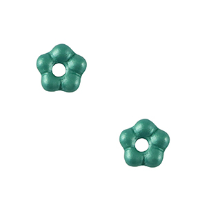 Abalorios Checos flor 5mm Verde aqua