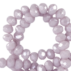 Abalorios faceteados 6x4mm disco Lila dulce-cubierta pearl shine
