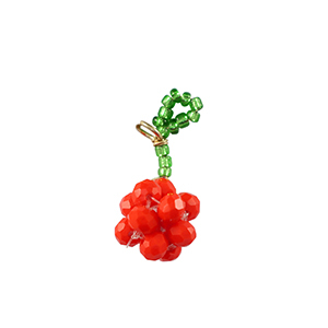 Colgantes faceteados grosella Dorado-rojo verde