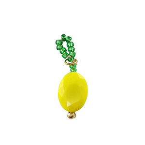 Colgantes faceteados lim&oacute;n Dorado-amarillo verde