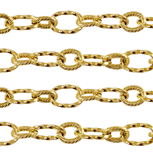 Fornituras Acero Inox cadena jasseron anclaje Dorado