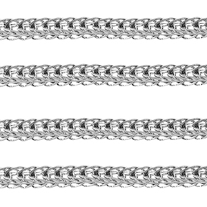 Fornituras Acero Inox cadena jasseron Plateado