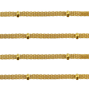 Fornituras Acero Inox cadena jasseron Dorado