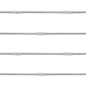 Fornituras Acero Inox cadena jasseron Plateado